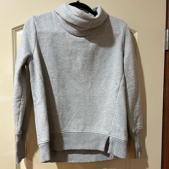 ATHLETA Funnel Neck Pullover Sweatshirt Light Gray Women’s Size XS - Picture 2 of 6